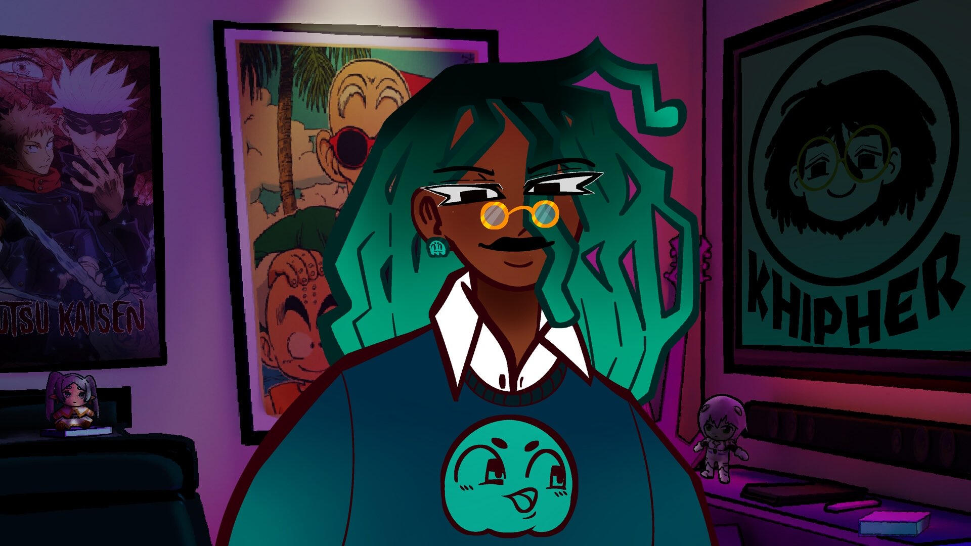 Khipher VTuber Still + 3D Room Demo